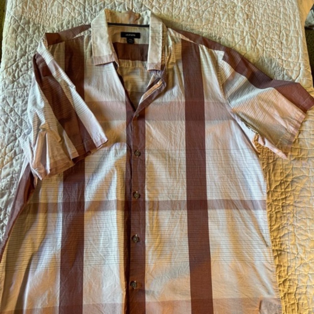 Men's XL Alfani Short Sleeve Button Down